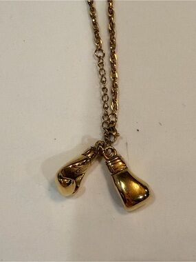 Gold-Tone Double Charm Necklace - Gold 925 Italy